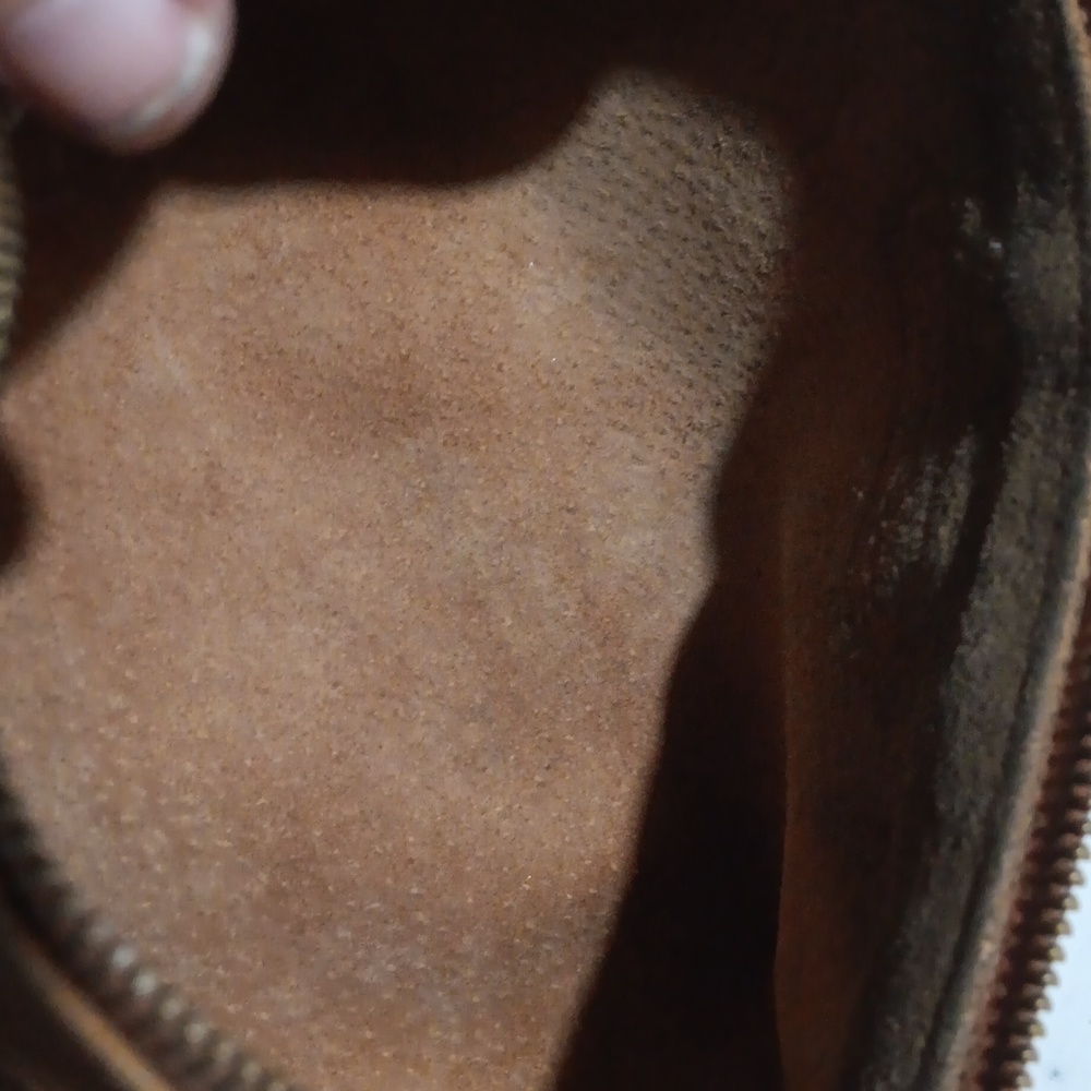 MCM Cognac Crossbody Barrel Bag with Logo Pattern EUC - Picture 9 of 13